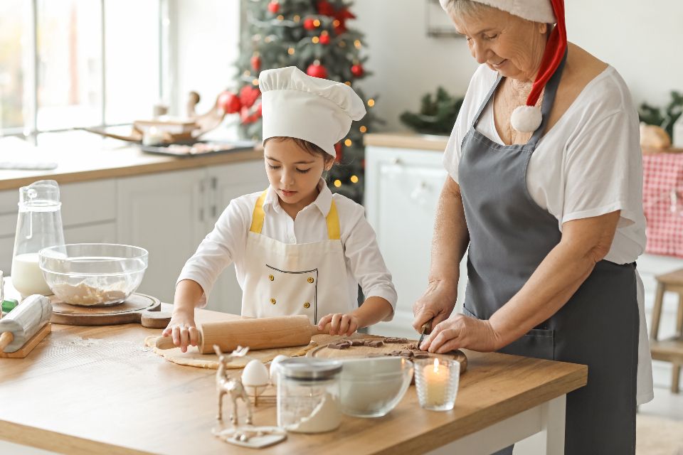 A cook working at the open kitchen